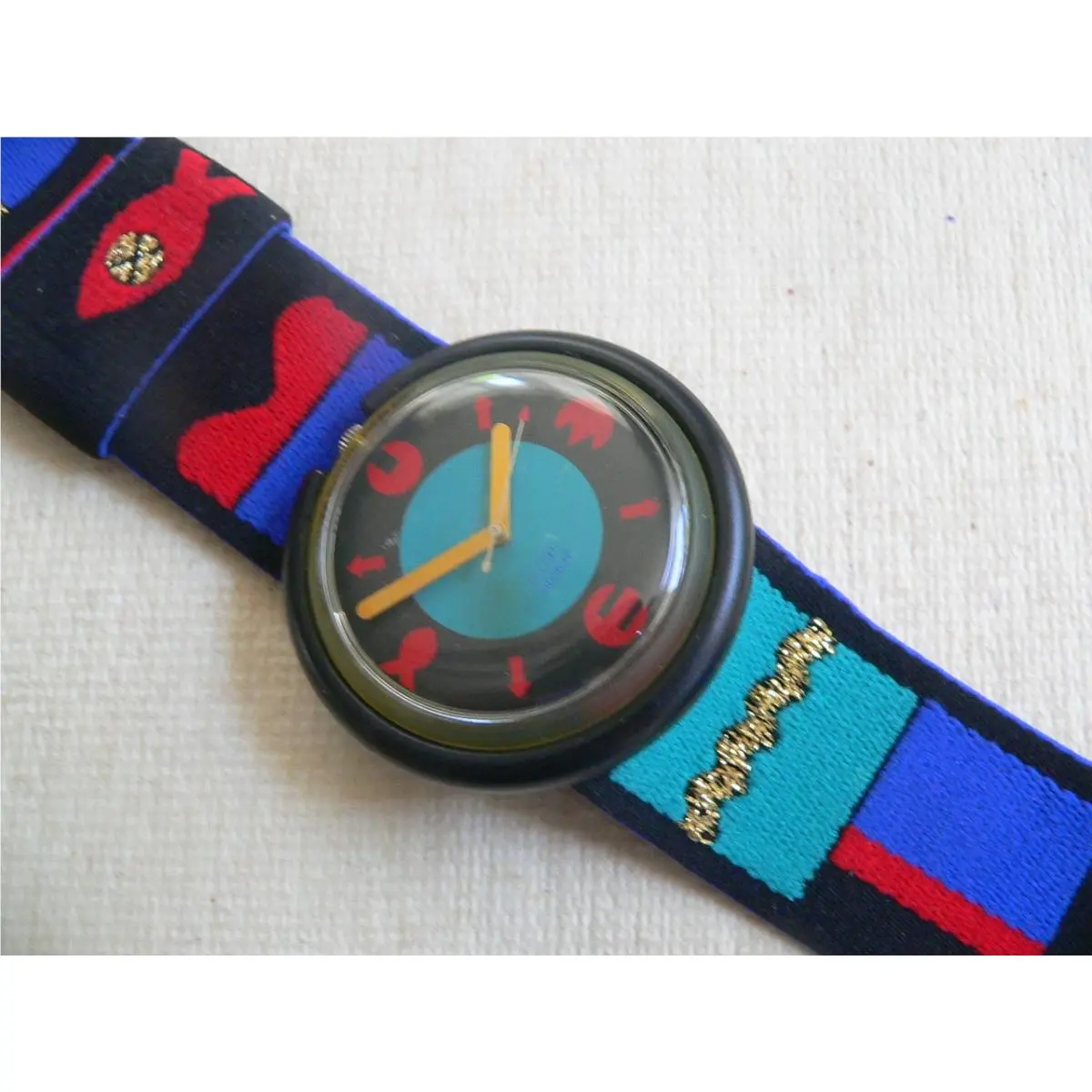 1990 Pop  Watch Golden Poison PWBK124 W/ Box/Paper/1990 Rare by Swatch
