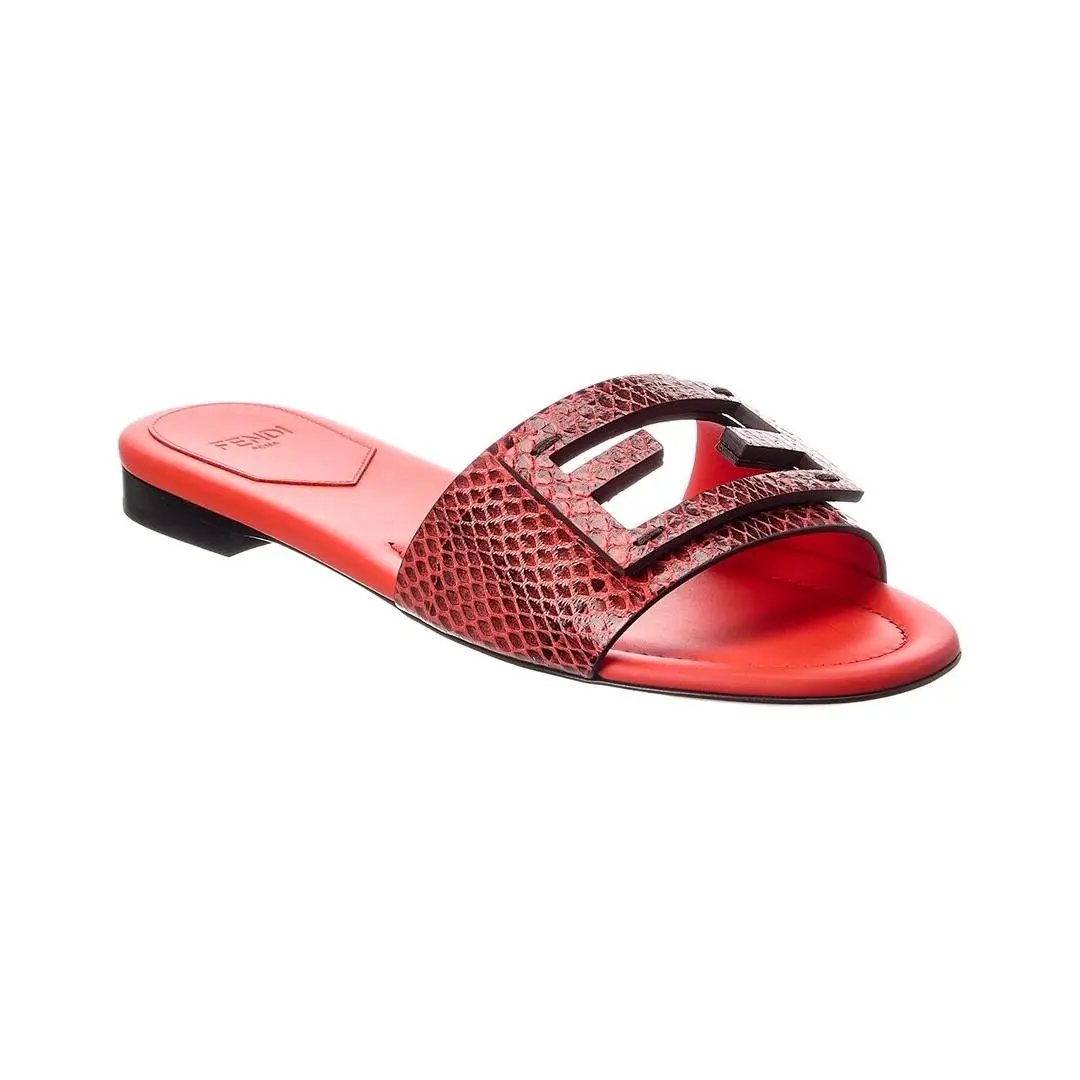 Baguette Python-embossed Leather Sandal Women`s 36 by Fendi