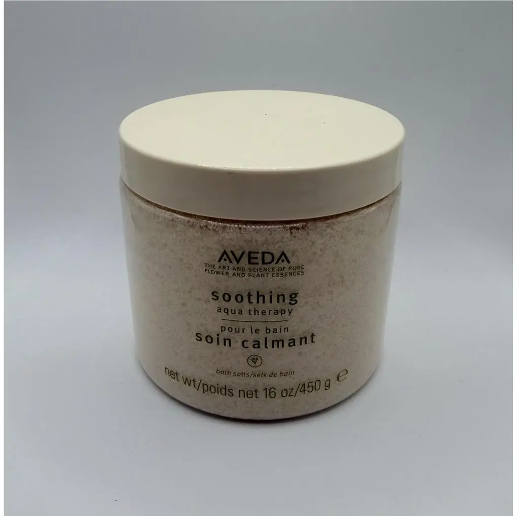 Aveda Soothing Aqua Therapy Bath Salts 16 Oz Large Size 90% Full