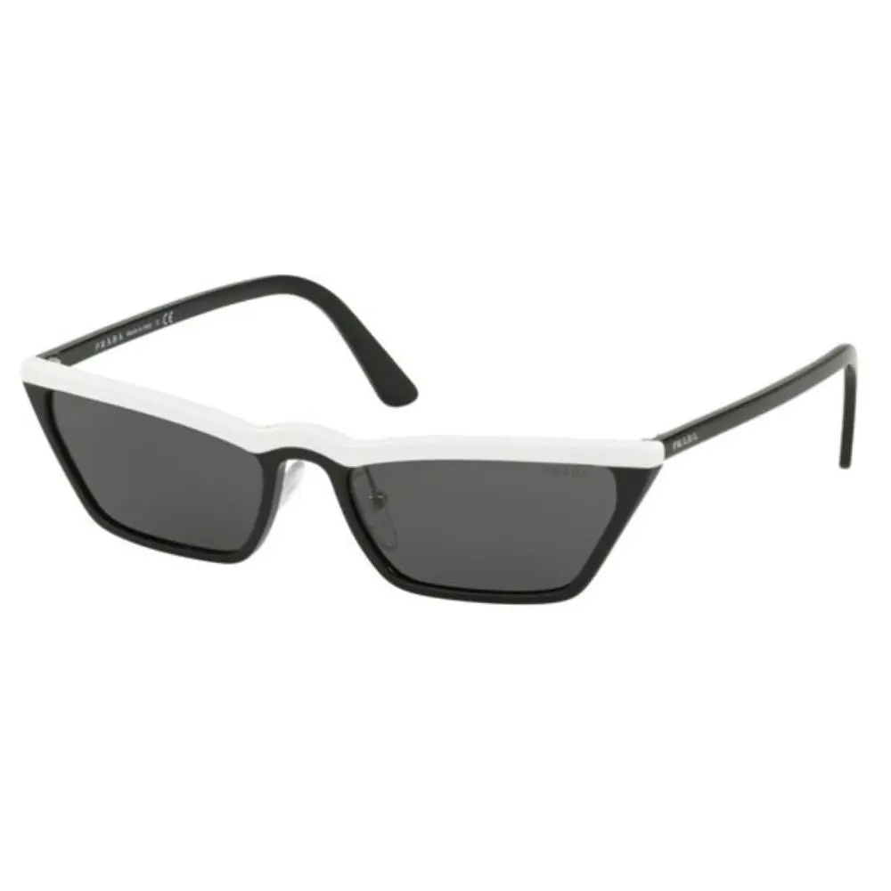 Prada Spr 19U YC45S0 Women`s Rectangle Sunglasses Black/sunflower Lightweight