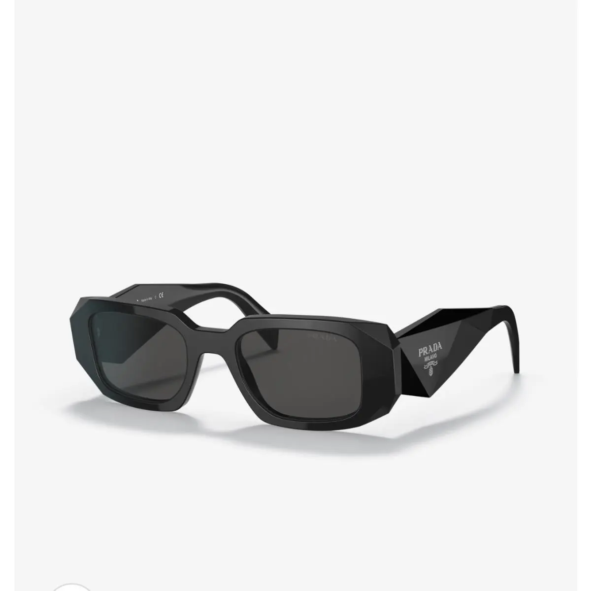 Prada Spr 17WS Rectangular Sunglasses Black