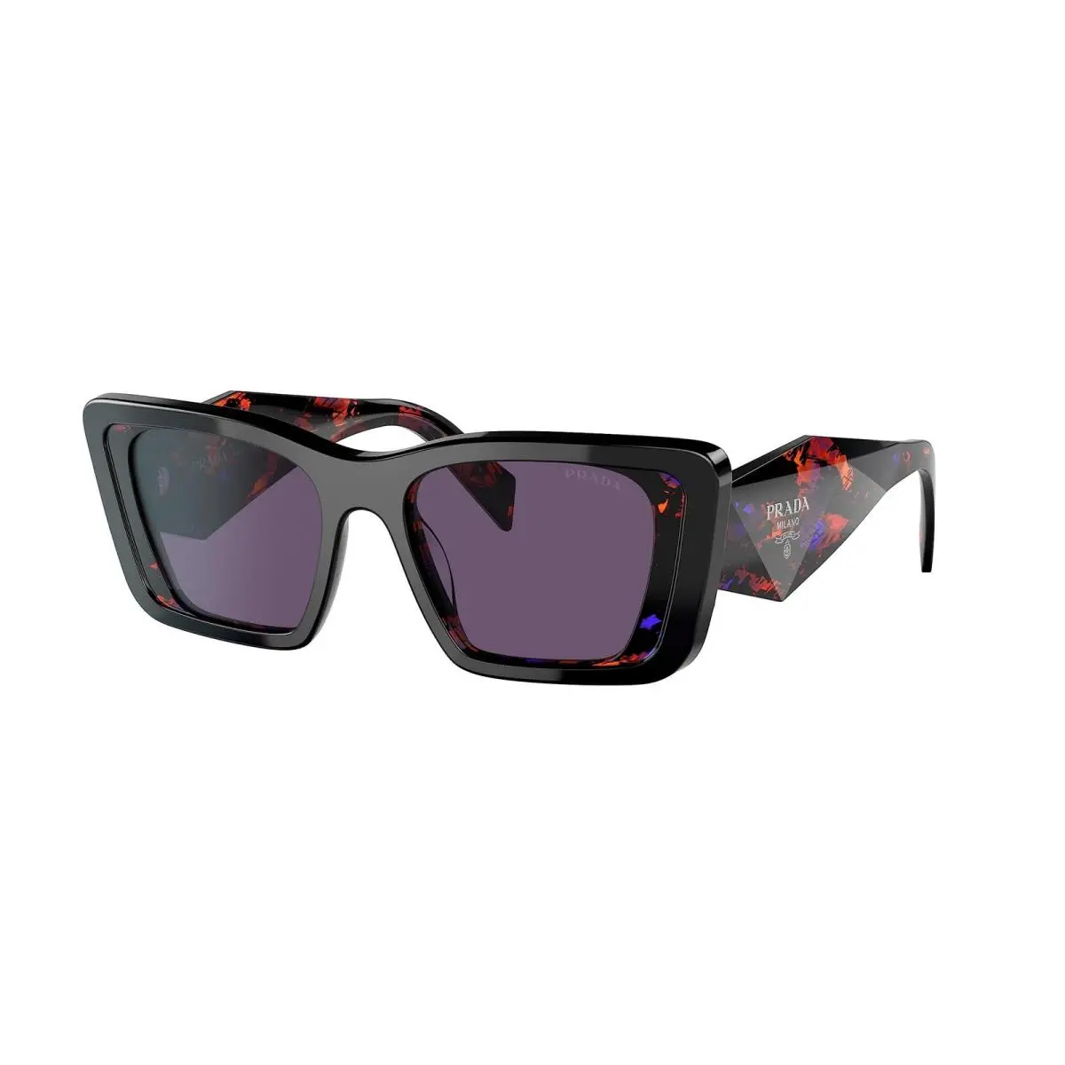 Prada Symbole PR 08YS Orange Havana / Dark Violet Sunglasses