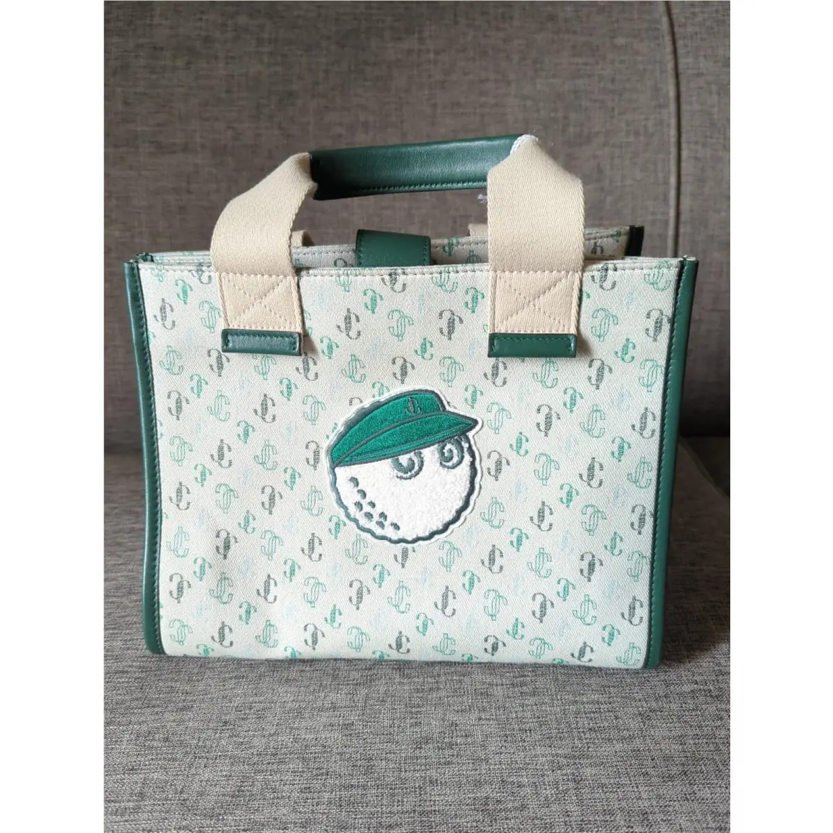 Jimmy Choo × Malbon Golf Hand Bag Crossbody Purse White Green Japan