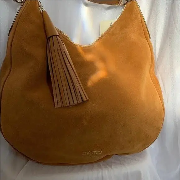 Jimmy Choo Athini Hobo Bag Tan Suede
