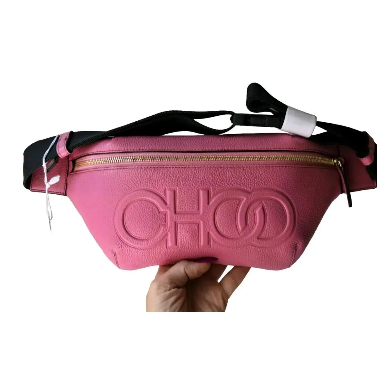 Jimmy Choo Beltbag Pink Peony Leather Choo Logo Body Bag Large - - The Best