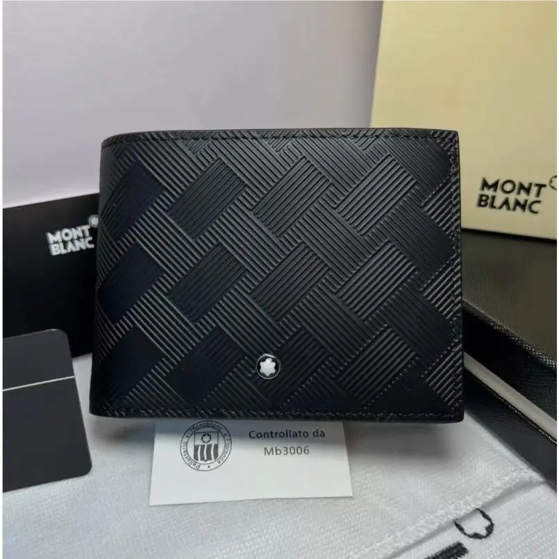 Montblanc Extreme 3.0 Black Leather Wallet 6CC Bifold Men’s Luxury