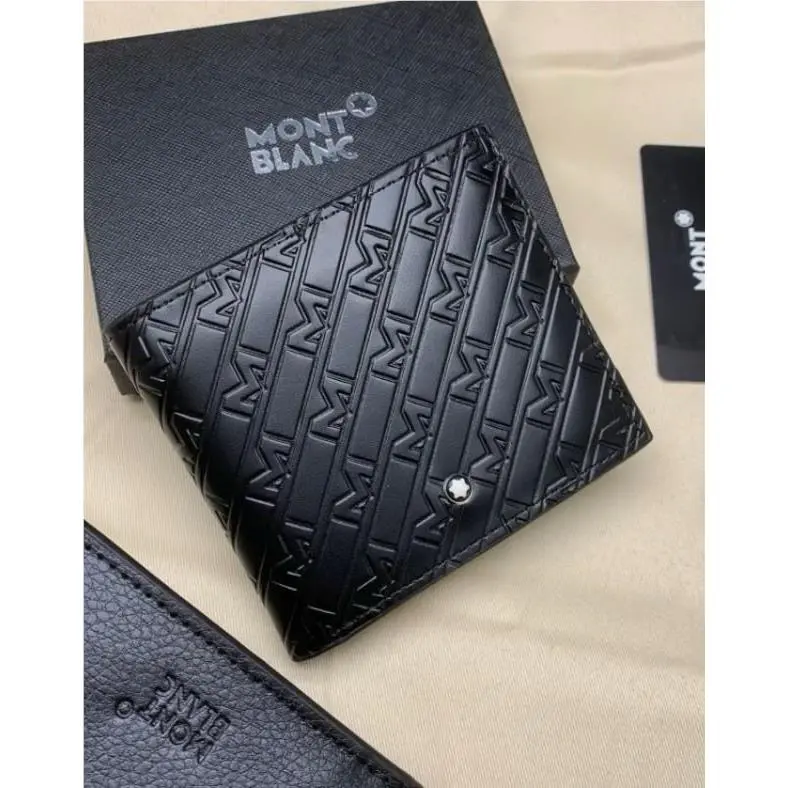 Montblanc M Gram 4810 Bifold Wallet Black Leather Men`s Luxury