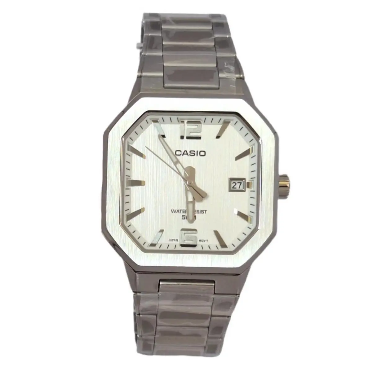 Casio MTP‑B195 Series MTP-B195D-7AV White Dial Analog 38 mm Men’s Watch MTPB195D