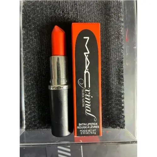 Mac Macximal Sleek Satin Lipstick 828 Morange 3.5g/0.12oz Discountinued
