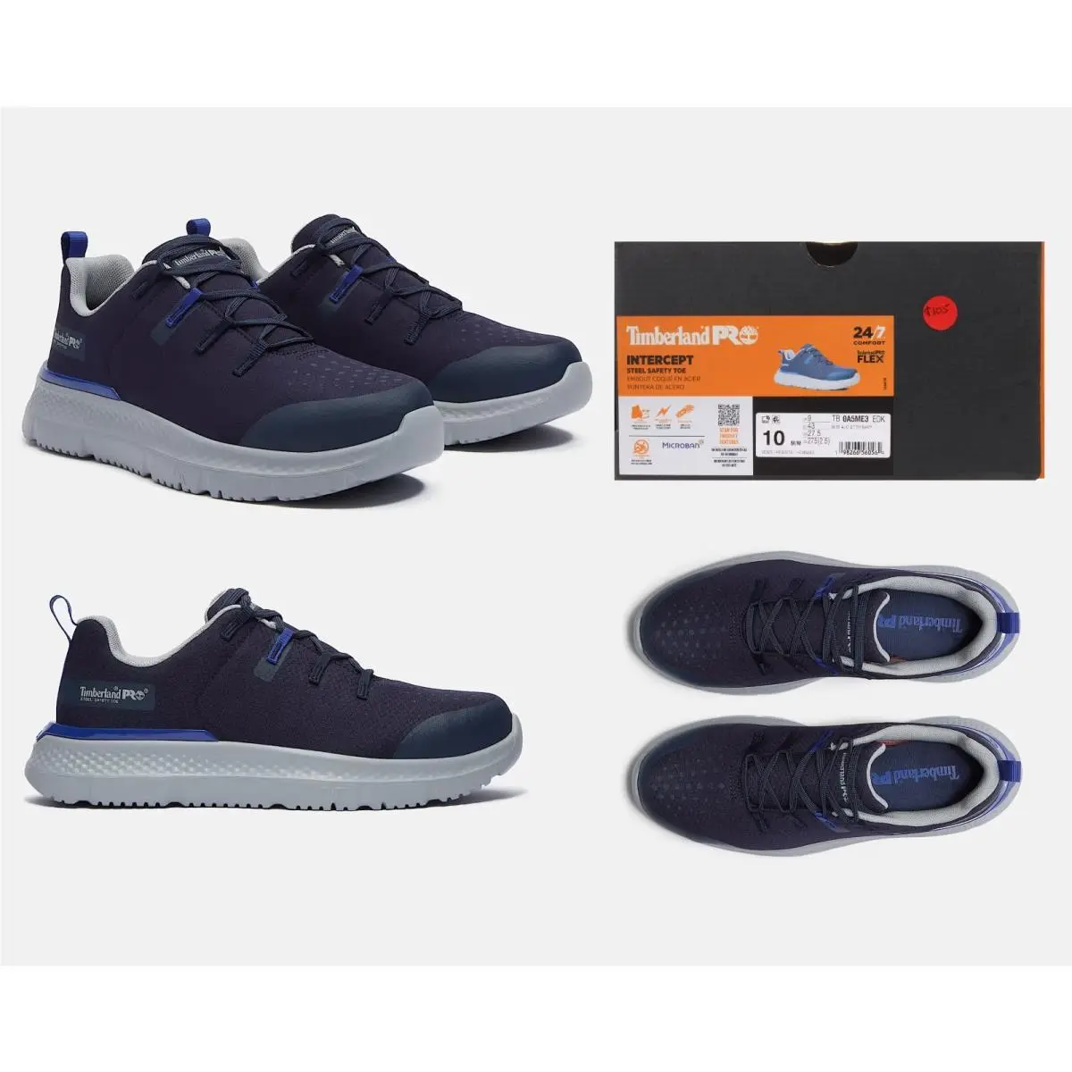 Timberland shoes - Timberland Pro® Intercept Steel Safety Toe - A5ME3 - Blue Navy (UPC: 198266560564) 3
