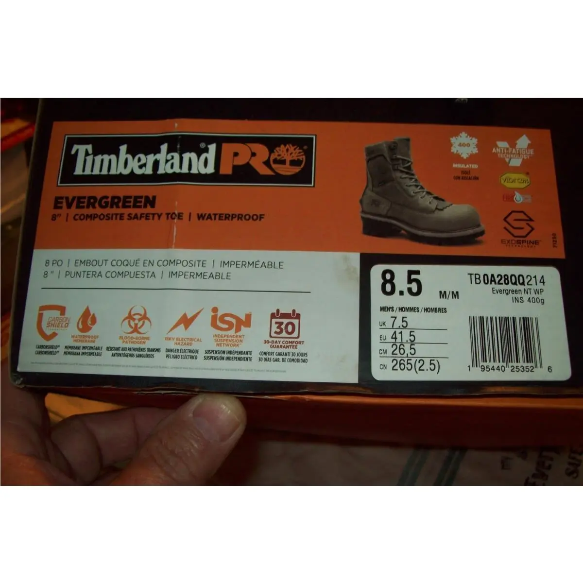 Timberland Pro Men`s Logger Style Boot Size 8.5 M - Brown