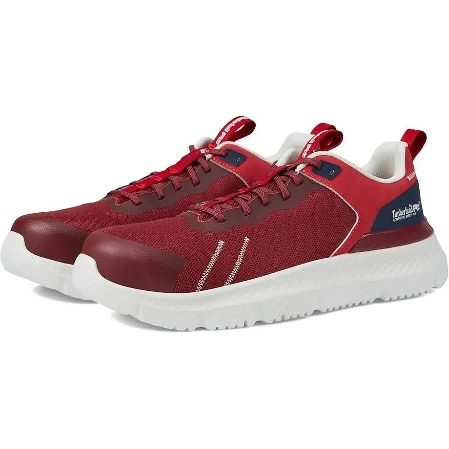 Timberland Pro Setra Low Composite Safety Toe Work Shoes Red White Mens Size 7 M - Red White