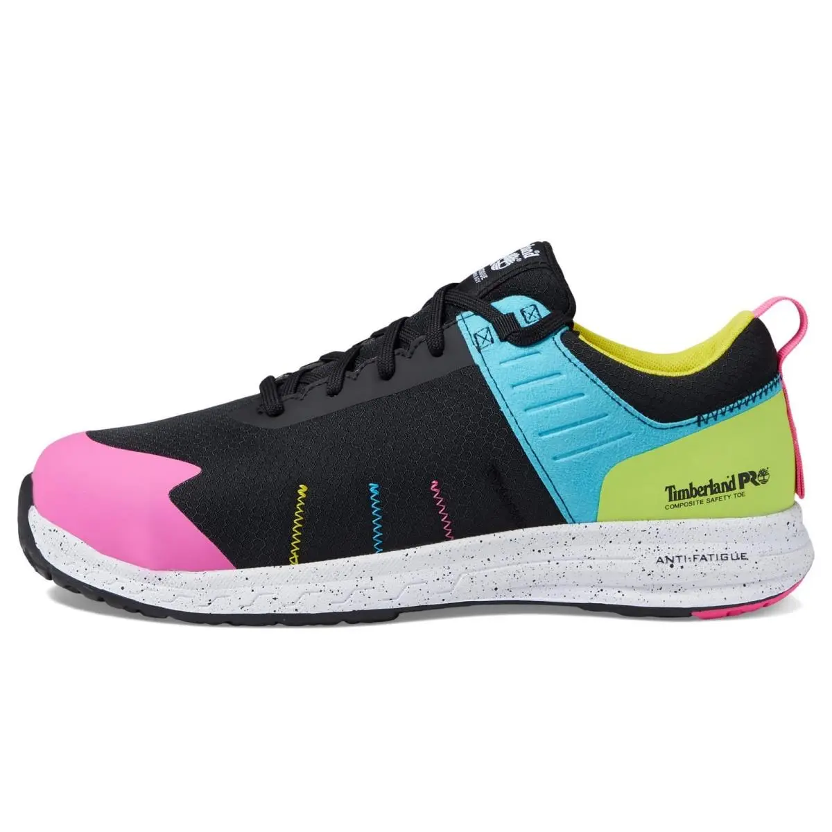 Timberland Pro Overdrive Women`s Safety Toe Sneakers Black Cyan Magenta 9