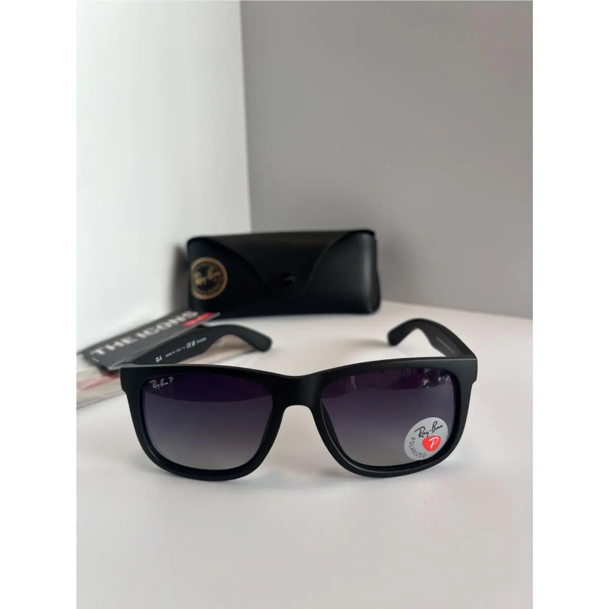 Ray-ban RB4165 622/T3 Justin Polarized Sunglasses Grey Classic Frame 54mm