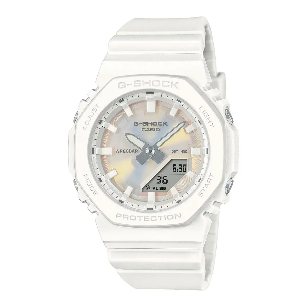 Casio G-shock Polarized White Dial Quartz GMA-P2100PC-7A Women Watch