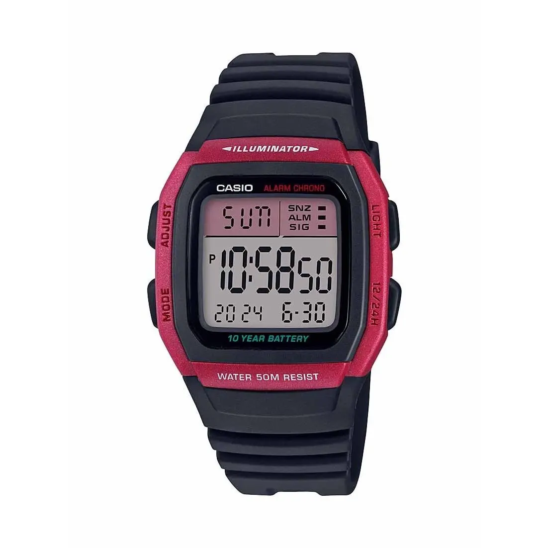 Casio Men`s W-96H-4AVCF Black Resin Band Sports Classic Digital Display Watch
