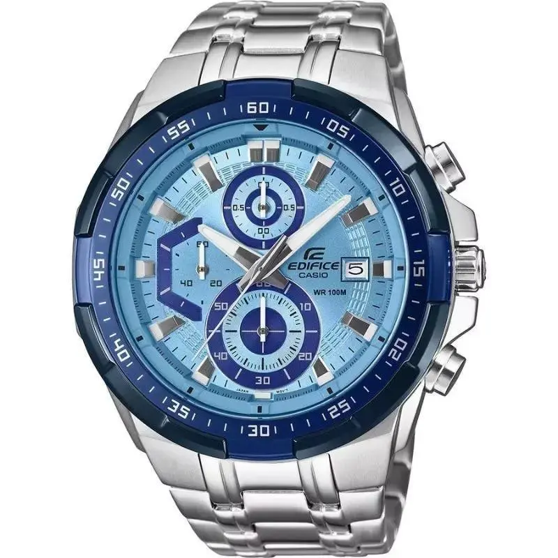 Casio Edifice Chronograph Blue Dial Stainless Steel Watch - EFR-539DE-2AV