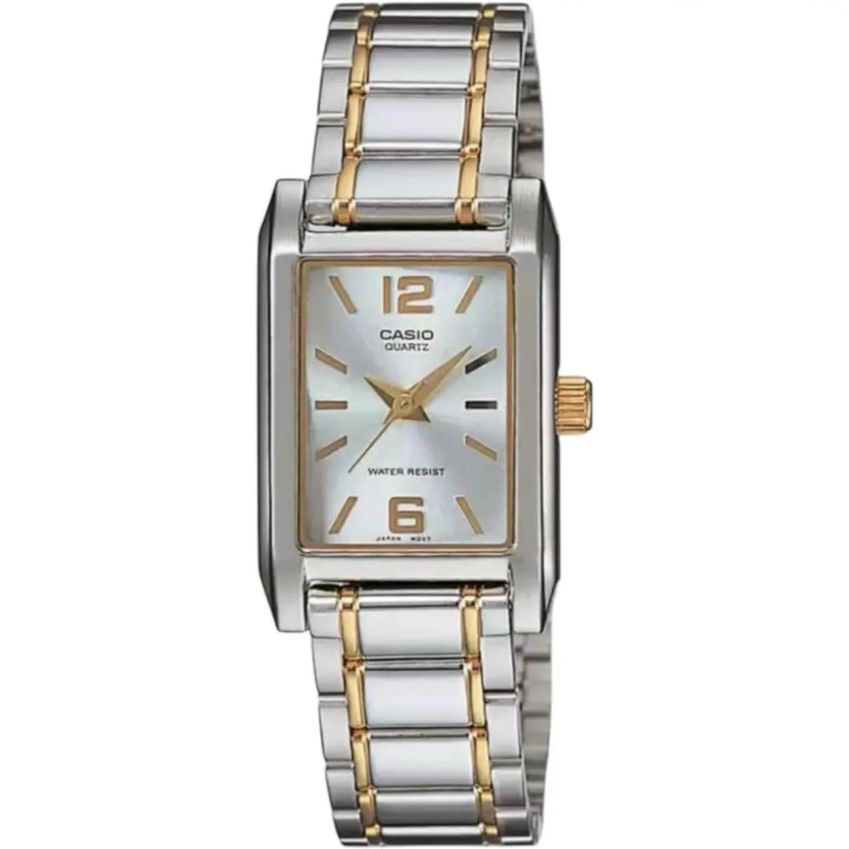 Casio Women’s Silver Dial Analog Watch with Two Tone Bracelet - LTP-1235SG-7A