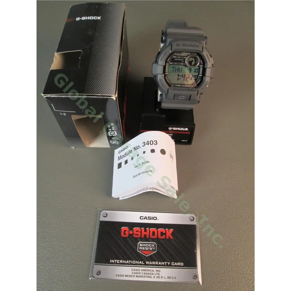 Casio GD350-8 Mens G-shock Grey Digital World Time Vibration Alarm Sports Watch