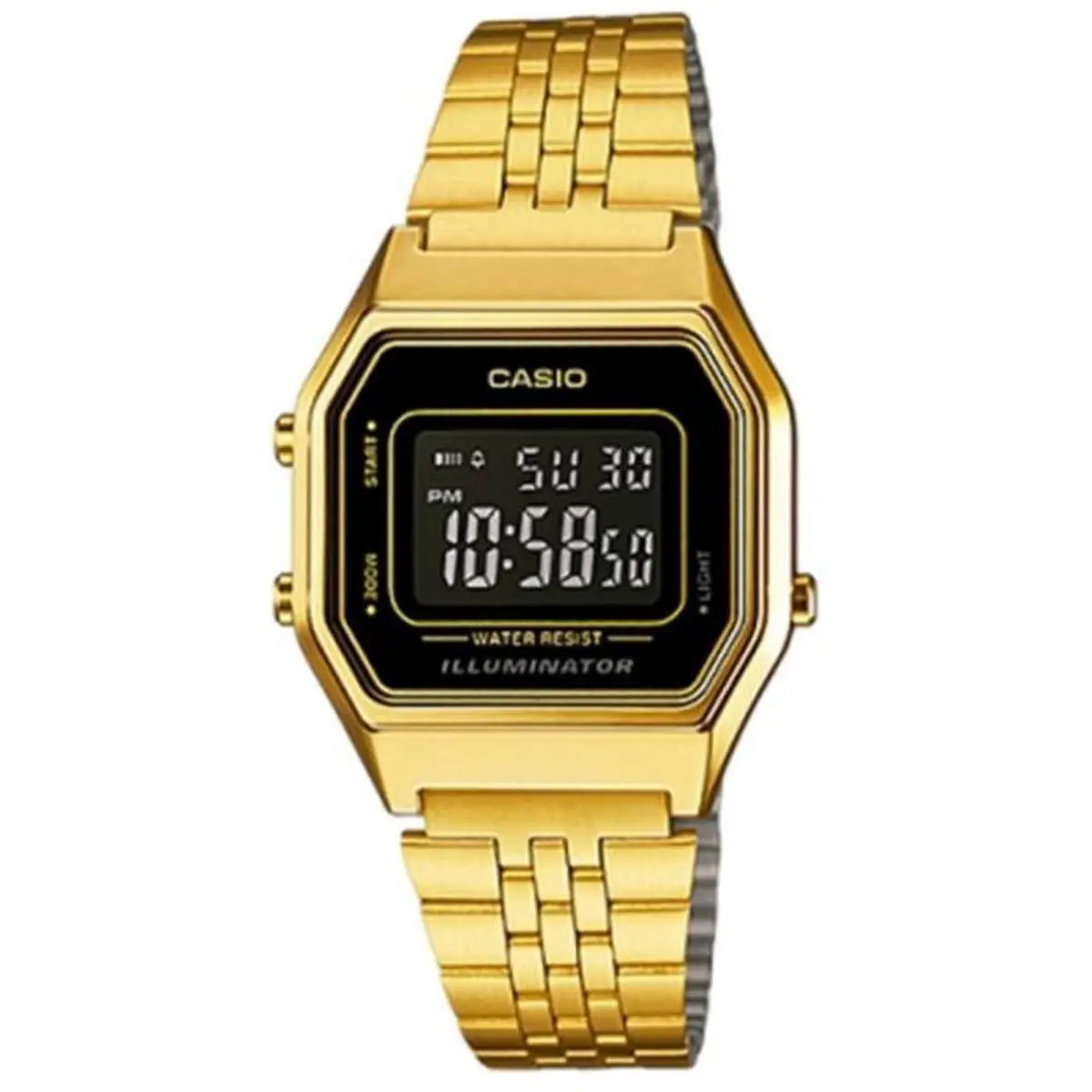 Casio LA-680WGA-1B Women`s Classic Digital Gold Tone 25 mm Watch LA680WGA-1BD