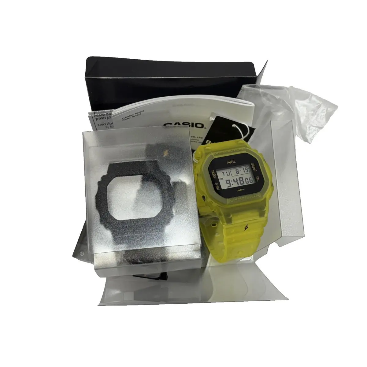 Casio G-shock J Balvin Limited Edition Watch DWE-5600JB-1A9CR Extra Bezel