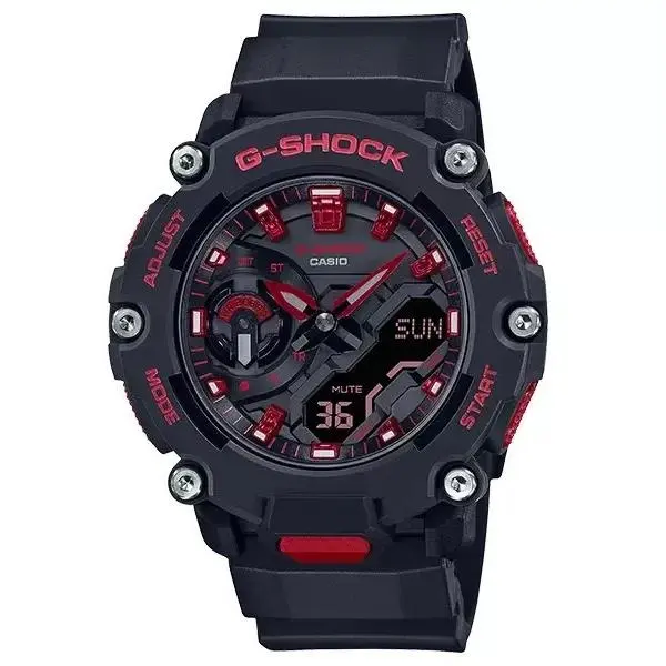 Casio G-shock GA2200BNR-1ADR Black Resin Band Men`s Wrist Watch