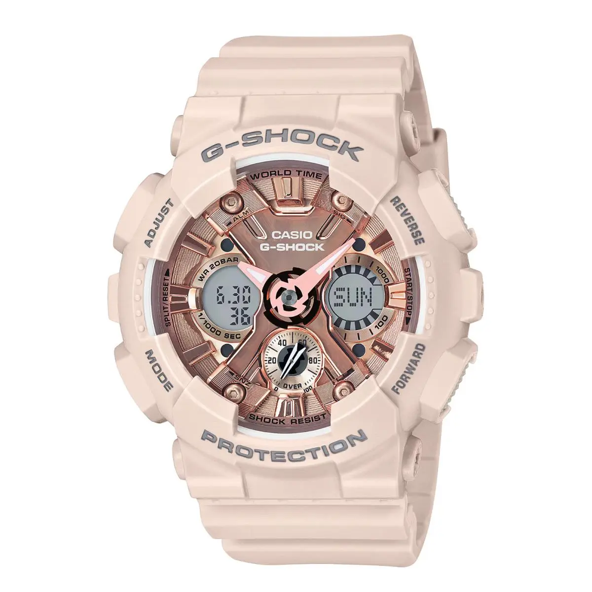 Casio G-shock Women`s GMAS120MF-4A Rose Gold Withtags
