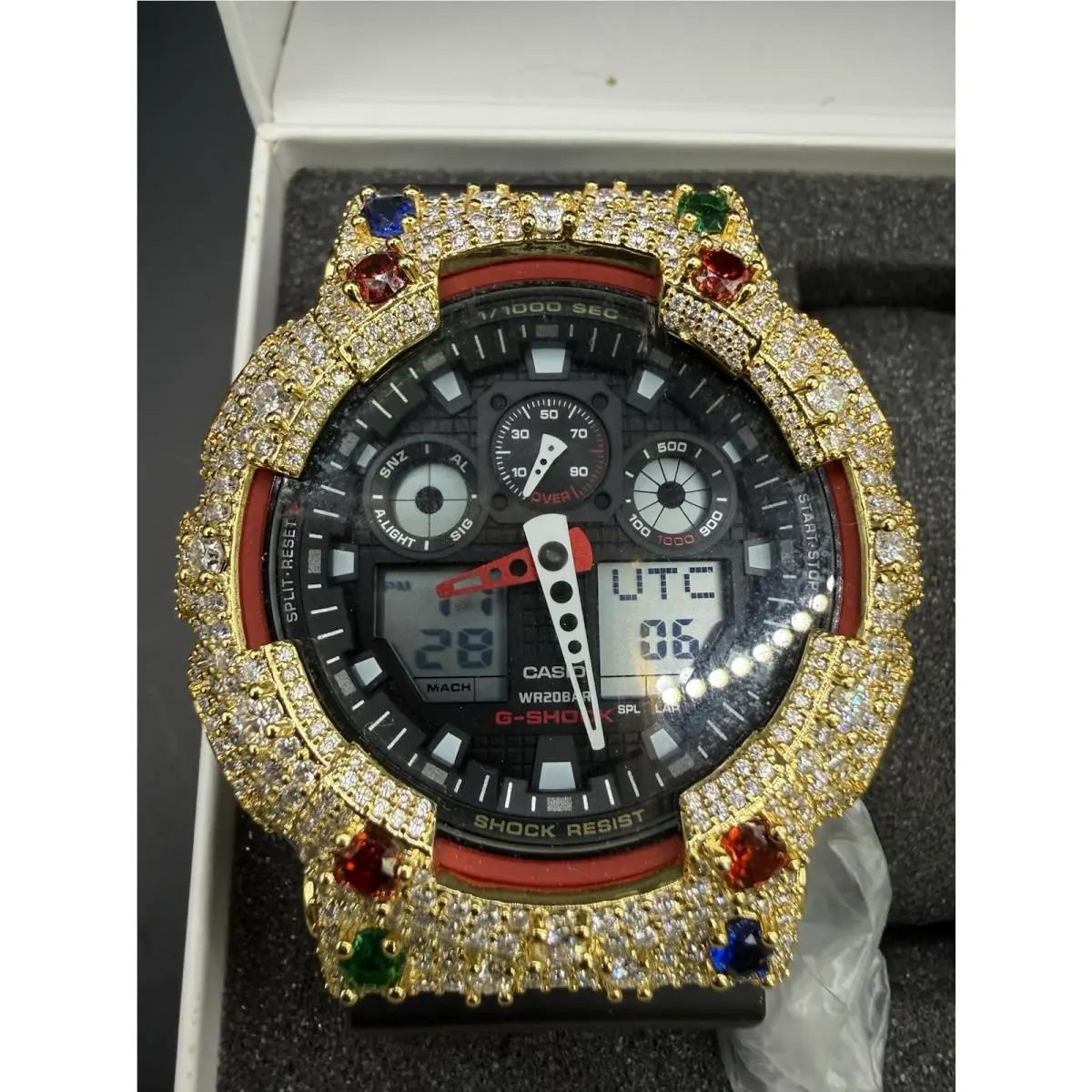 Moissanite Custom Iced Out Casio G-shock Watch 5600pr-2dr