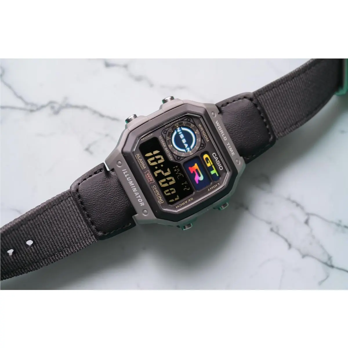 Nissan Gtr Themed Casio AE-1200WHUB. Royale Watch Mod. Negative Display