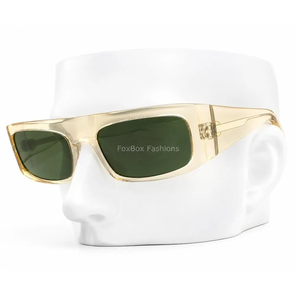 Oliver Peoples Khaite Sunglasses OV5549SU 109471 Clear Buff Green Tint with Case