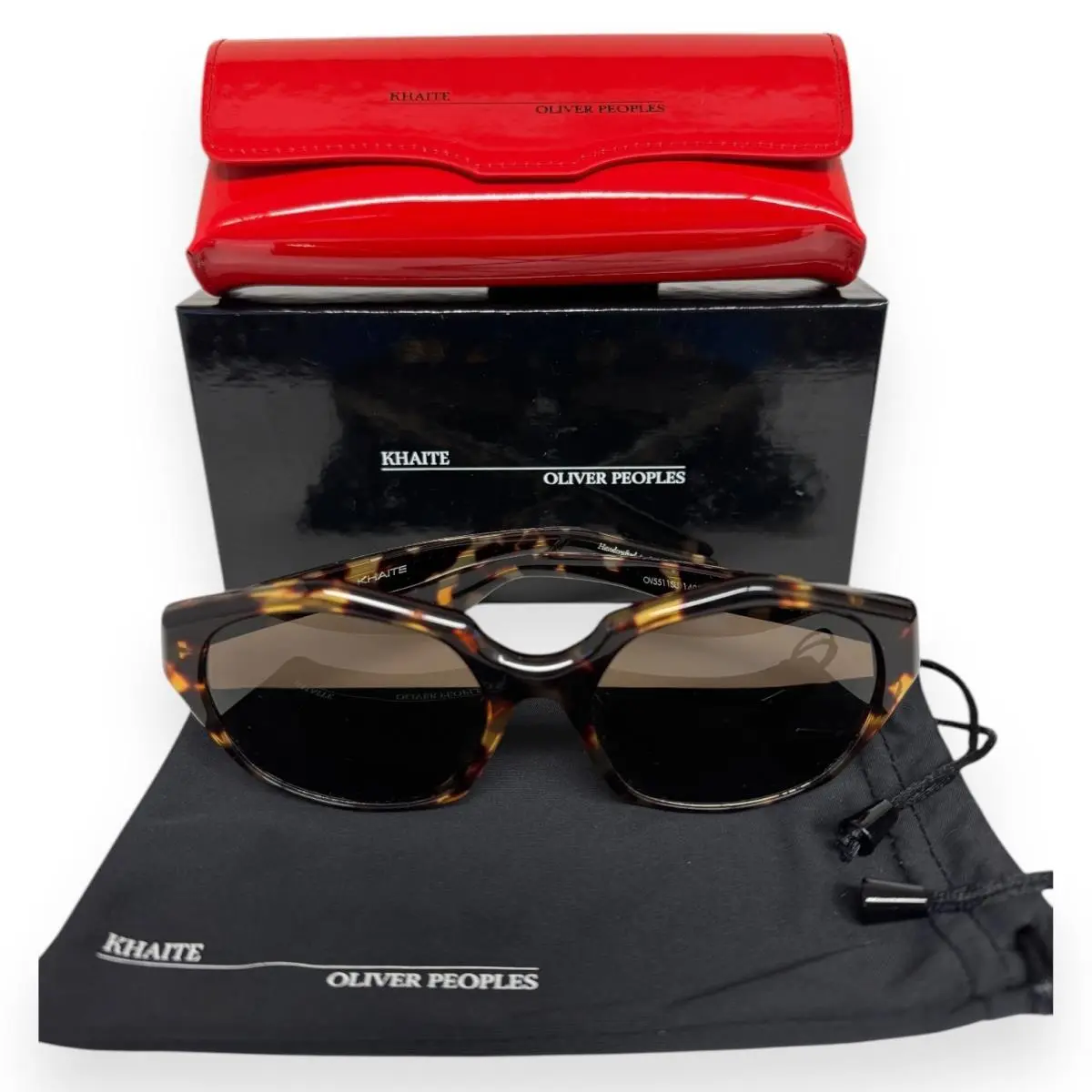 Oliver Peoples Khaite Sunglasses OV5511SU 140783 Crystal Brown Tortoise W/case