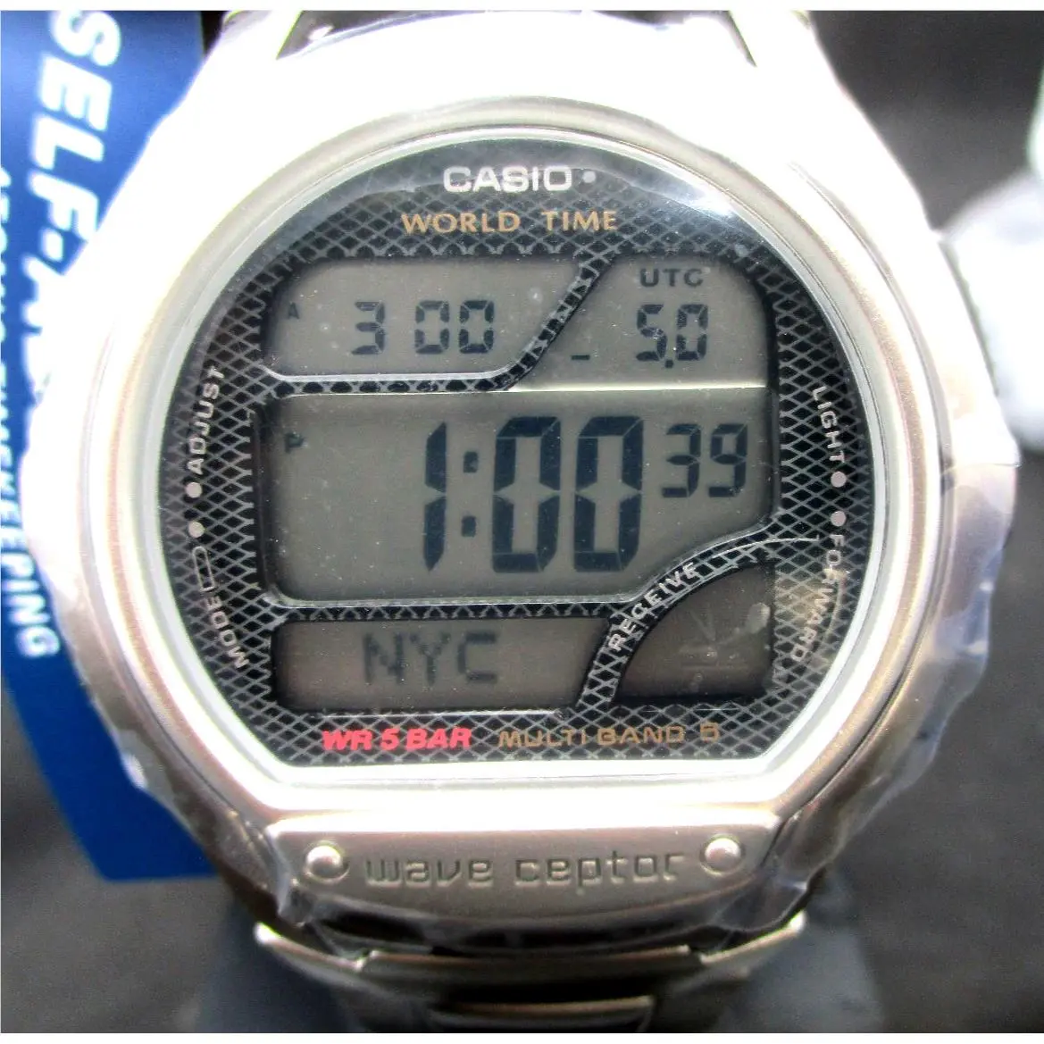 Casio 3476 Wave Ceptor Atomic Watch World Time 50 Meter Water Resistant WV-58RD