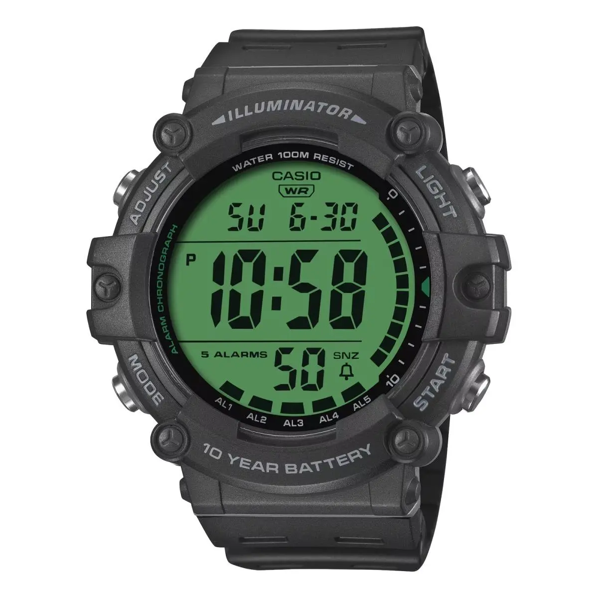 Casio Men’s Digital Sport Watch with Green Dial - AE-1500WHC-1AV