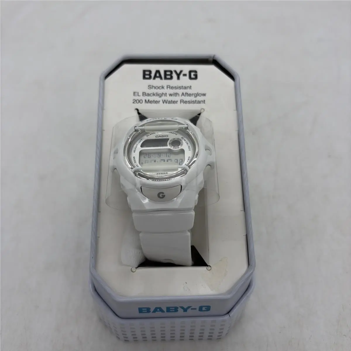 Casio Women`s Watch Baby-g World Timer White 200 Meter Water Resistance
