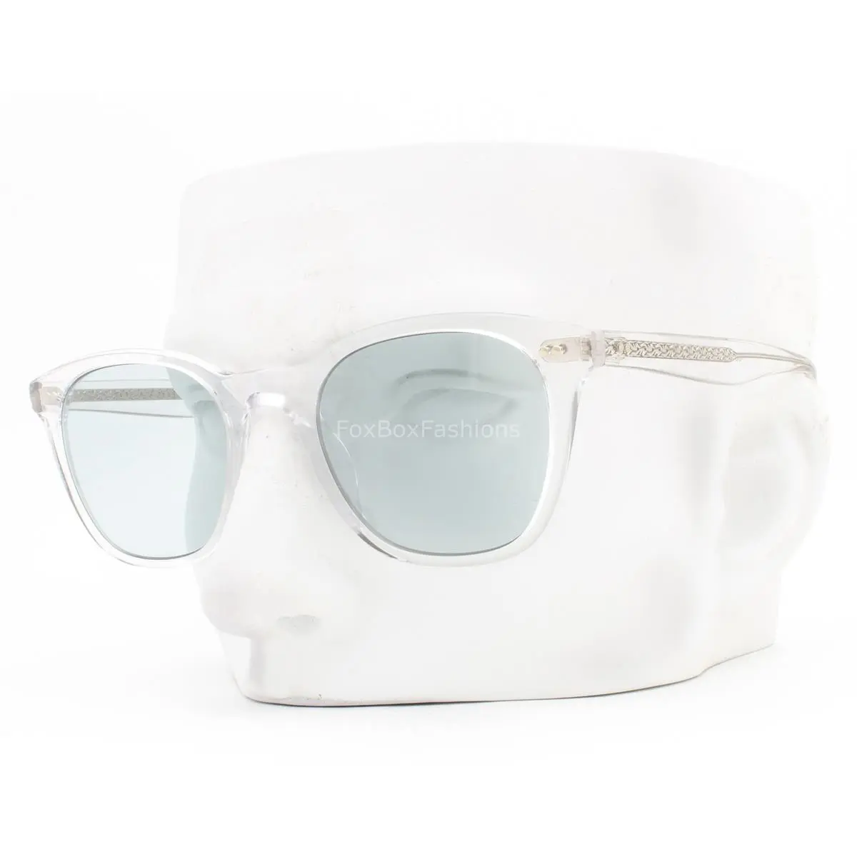 Oliver Peoples Cayson Sunglasses OV5464U Polished Clear Blue Sand Washed Lens