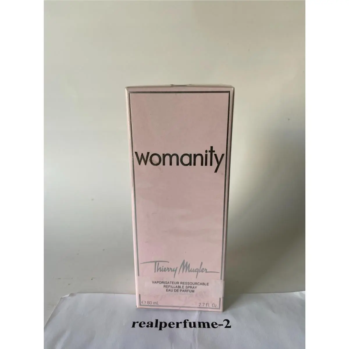 Womanity by Thierry Mugler 2.7oz Edp Refillable Spray For Women. Seale Real