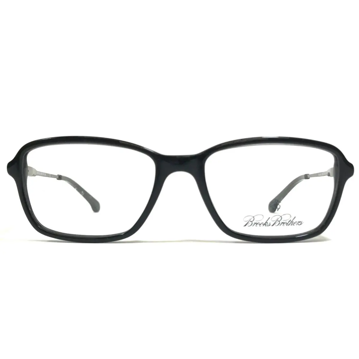 Brothers Eyeglasses Frames BB2015 6000 Black Silver Square 52-17-140 by Brooks