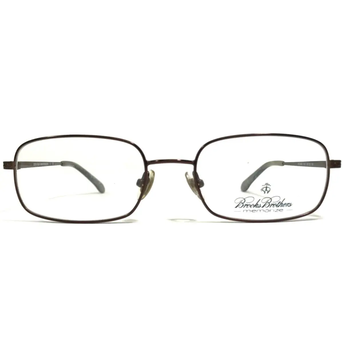 Brothers Eyeglasses Frames BB3005 1161 Brown Rectangular Wire 52-18-135 by Brooks