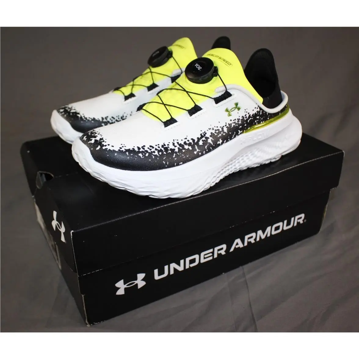 Under Armour Shoes Women`s 6 UA Slipspeed Flow Mega Ripstop Boa 3028539 White