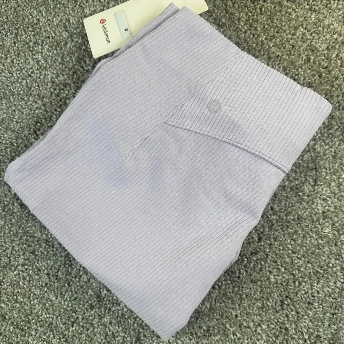 Lululemon Leggings Womens 10 Ribbd Softstreme Zip-leg Cropped Lilac 25