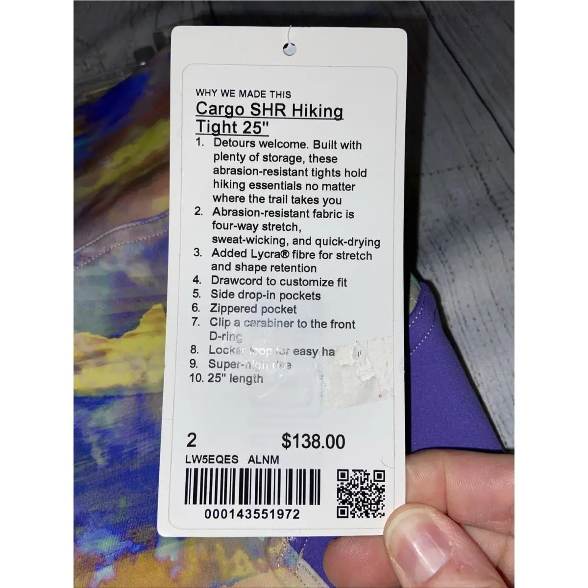 Lululemon clothing - Cargo SHR Hiking Tight 25