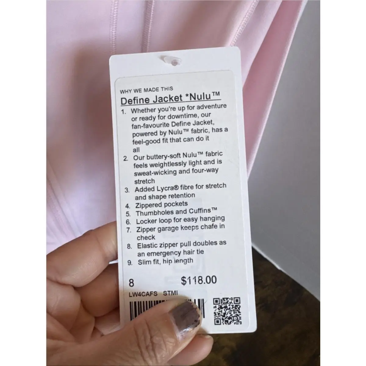 Lululemon clothing - Define Nulu Jacket - Define Nulu Jacket - Strawberry Milkshake 4