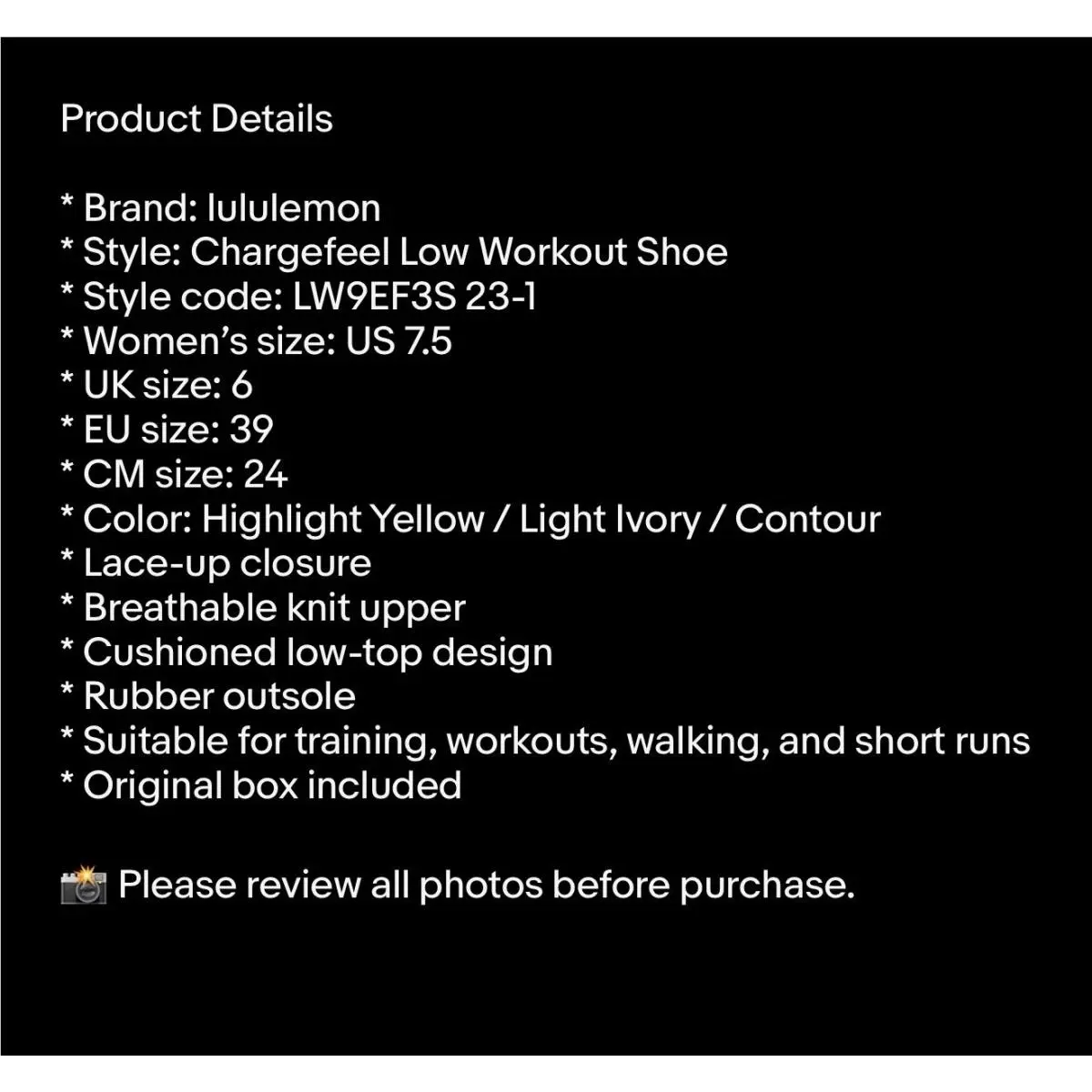 Lululemon shoes - Lululemon Chargefeel - Chargefeel - LW9EF3S 23-1 - Green 4