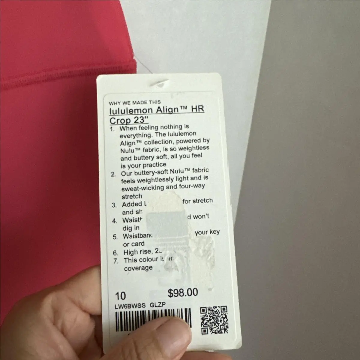 Lululemon clothing - Glaze Pink 2