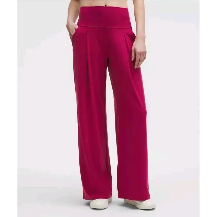 Lululemon Align Palazzo Pant Wide Leg Pants Size 12 Magenta Smoke