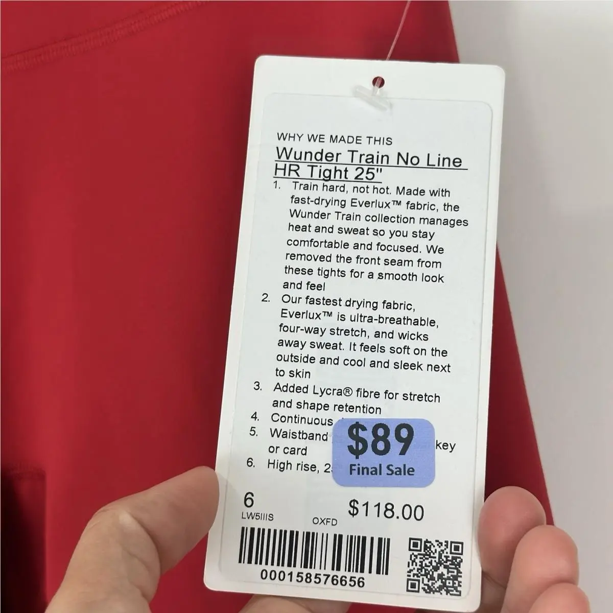 Lululemon clothing - Red 3
