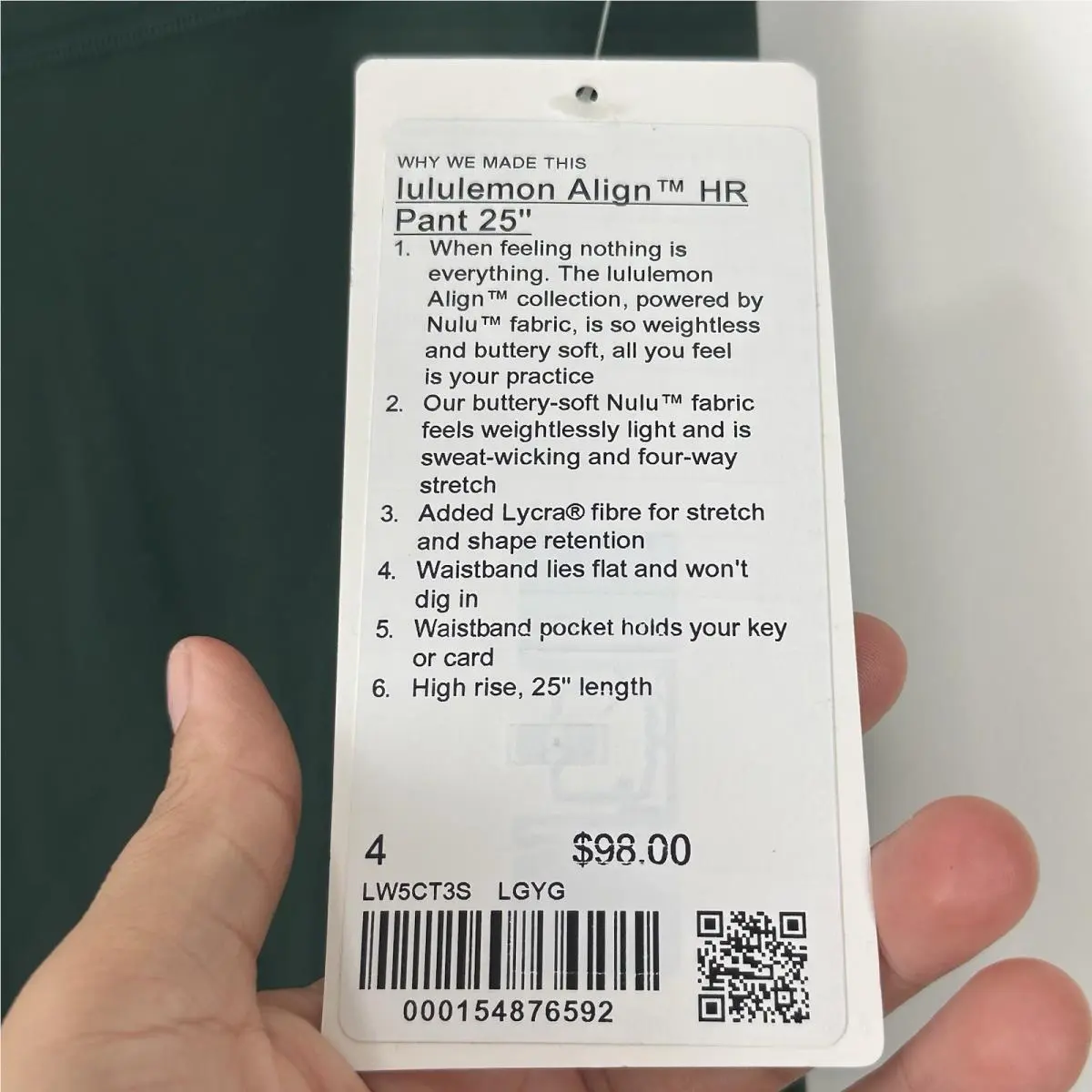 Lululemon clothing - Green 3