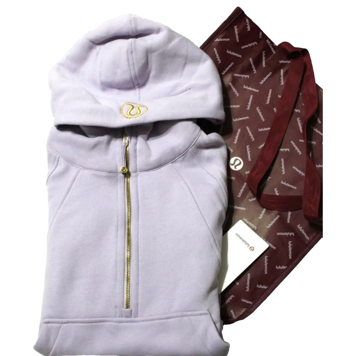 Lululemon Scuba Oversized 1/2 Hoodie - Lilac / Gold - Size Xs/s