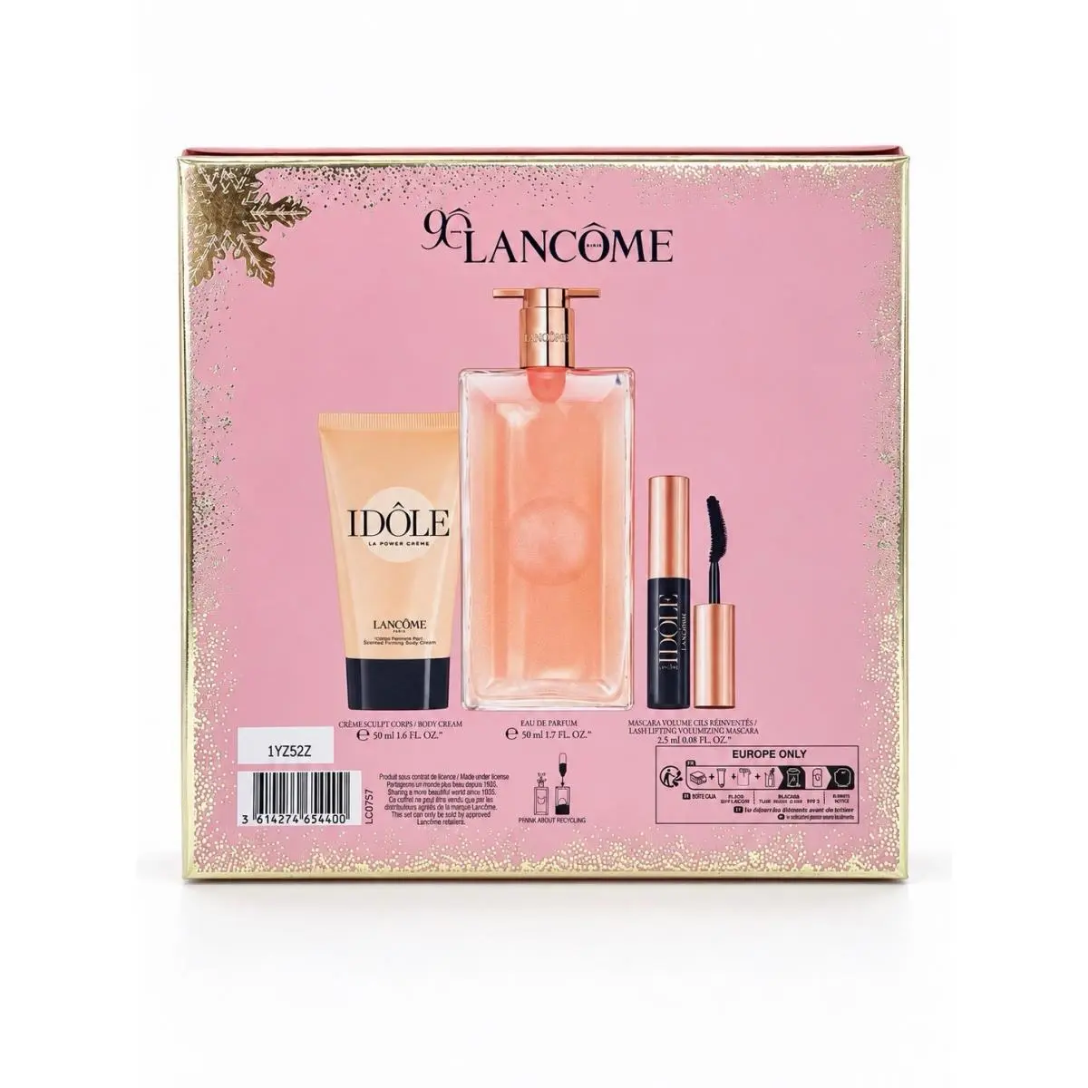 Idole By Lancome 3pc Gift Set with 1.7oz Edp+1.7ozB/L+Mascara