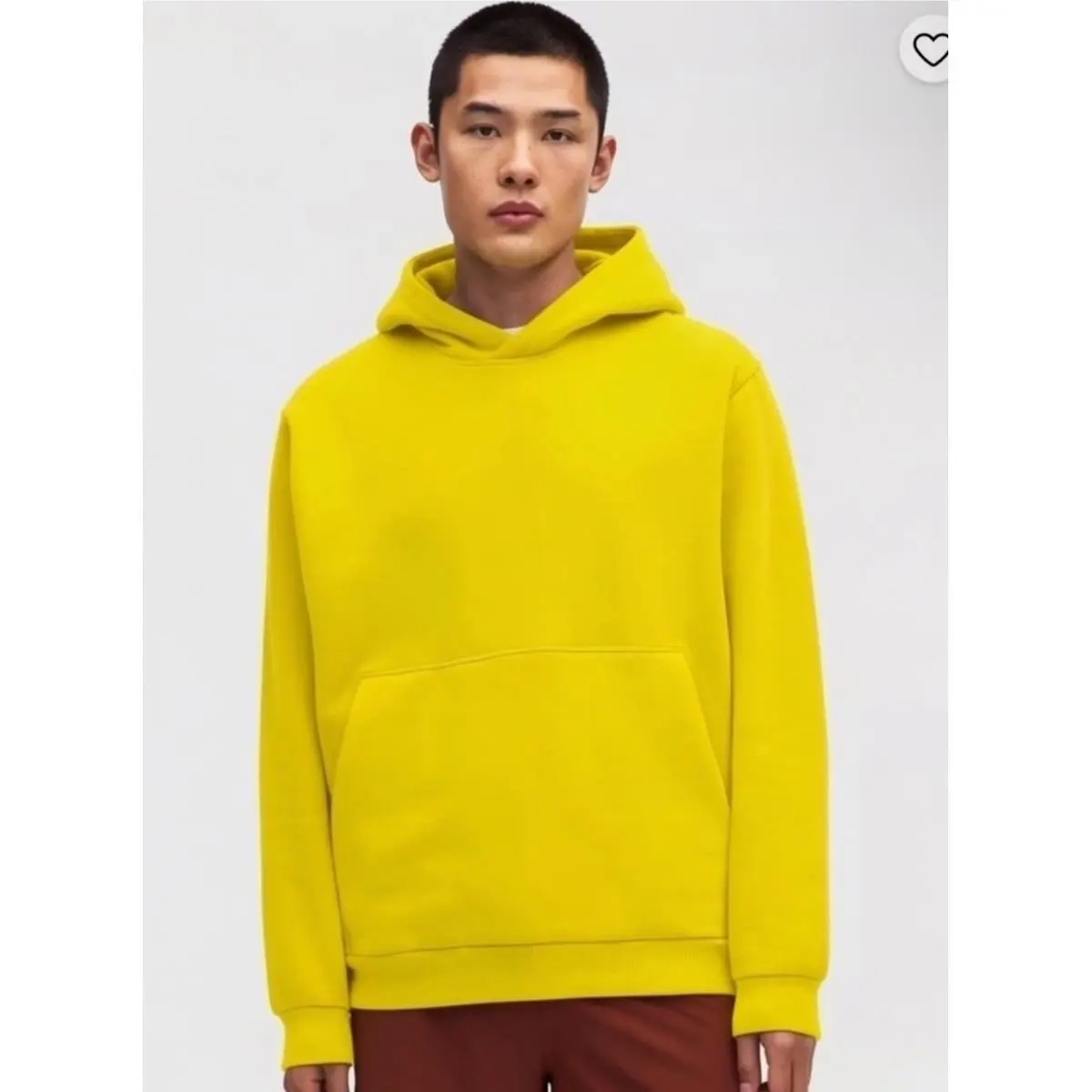 Lululemon Steady State Pullover Hoodie Men 2X Yellow Relaxed Fleece Mzyw Gym